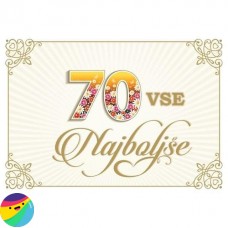 Voščilnica za 70 let - Vse najboljše